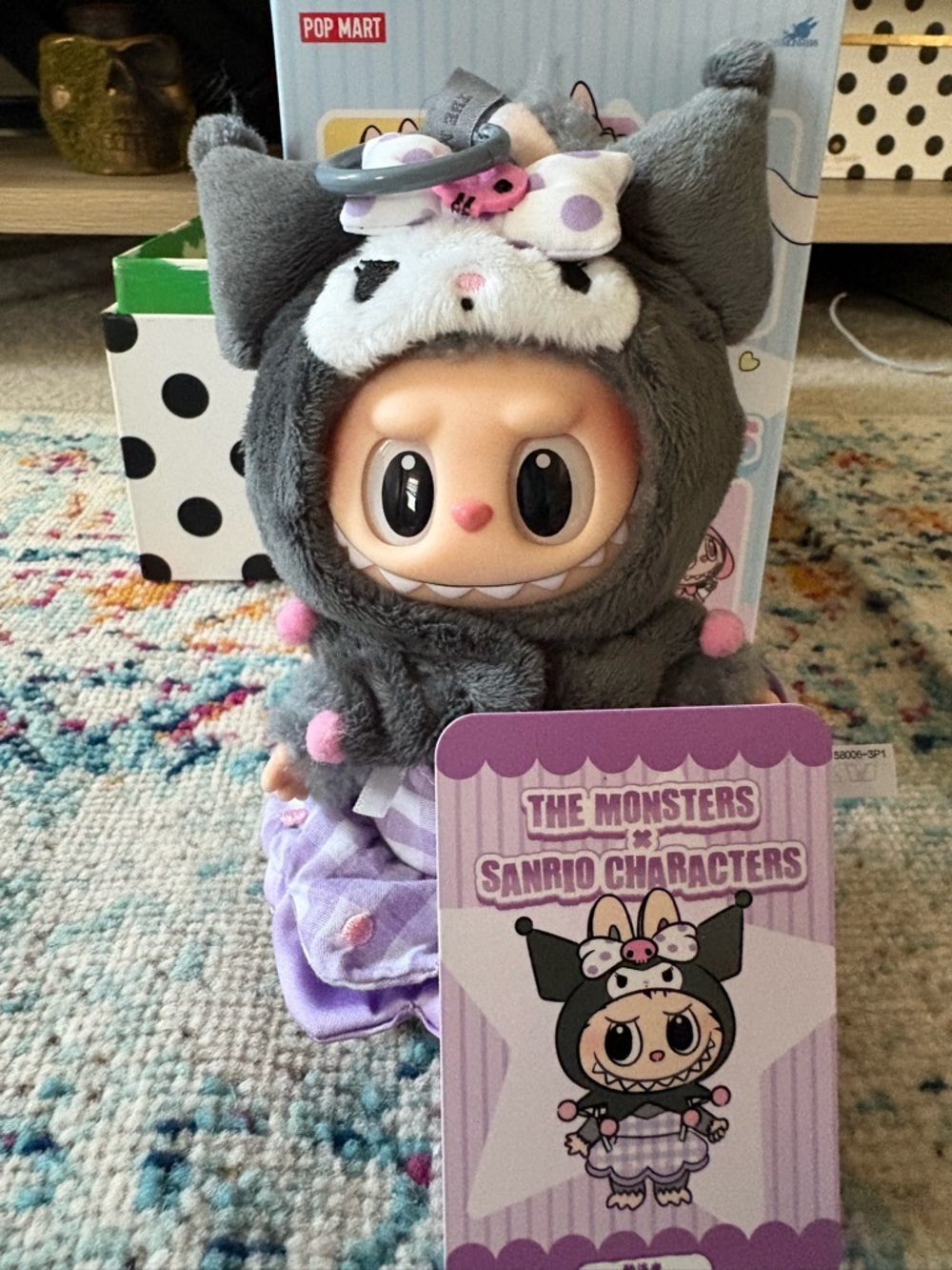 Authentic Pop Mart The Monsters x Sanrio Karomi open box